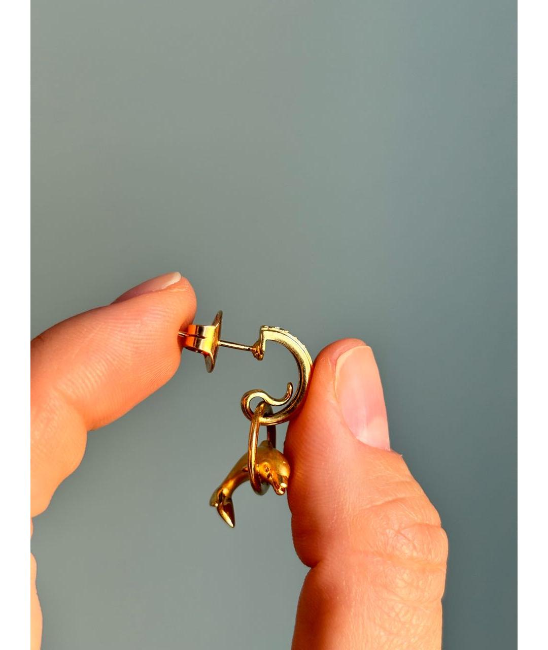 CARRERA Y CARRERA Желтые серьги из желтого золота, фото 6