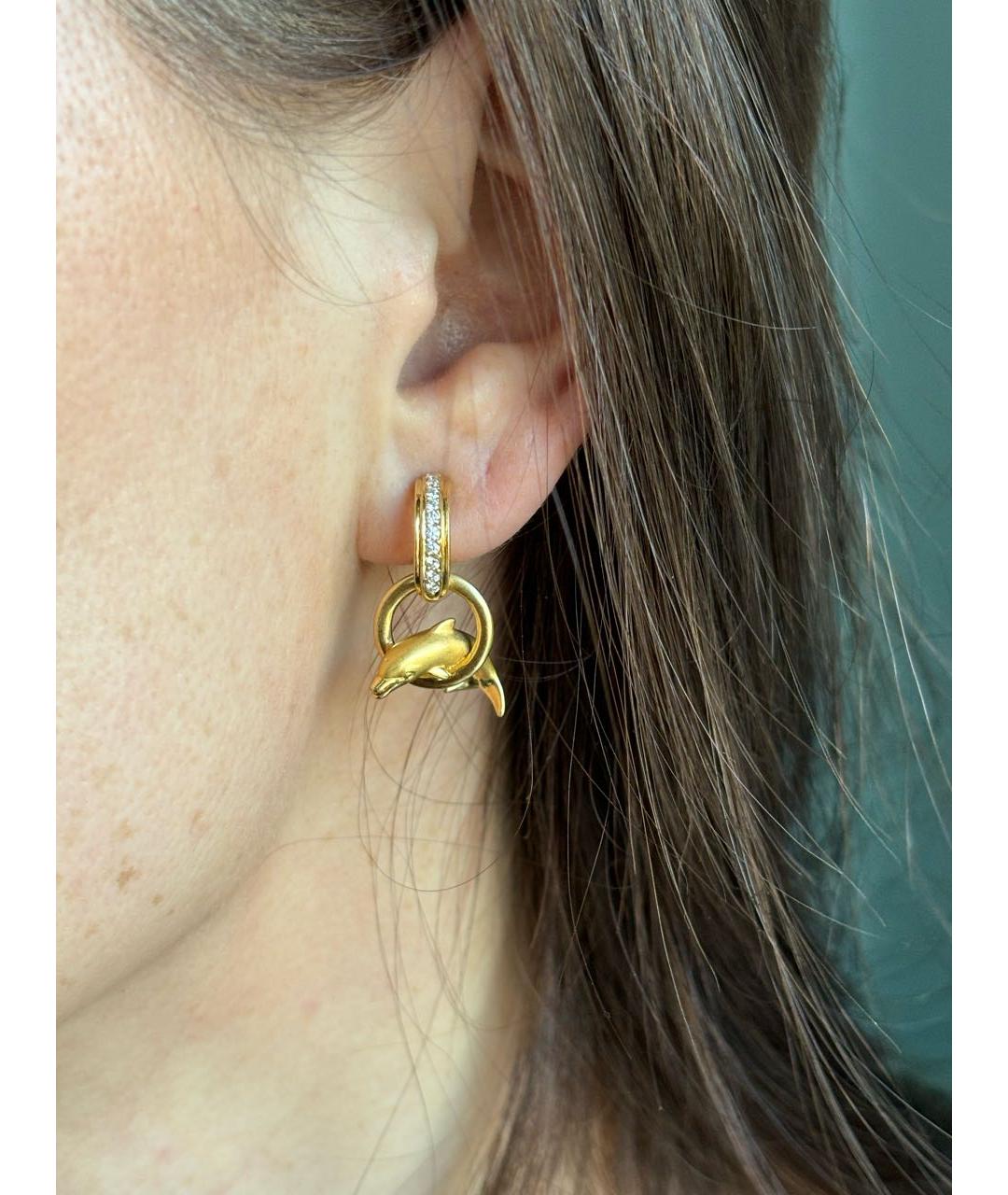 CARRERA Y CARRERA Желтые серьги из желтого золота, фото 4