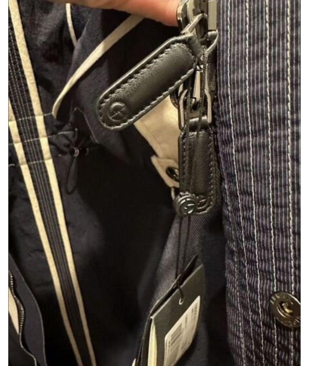 GIORGIO ARMANI Синяя полиамидовая парка, фото 4