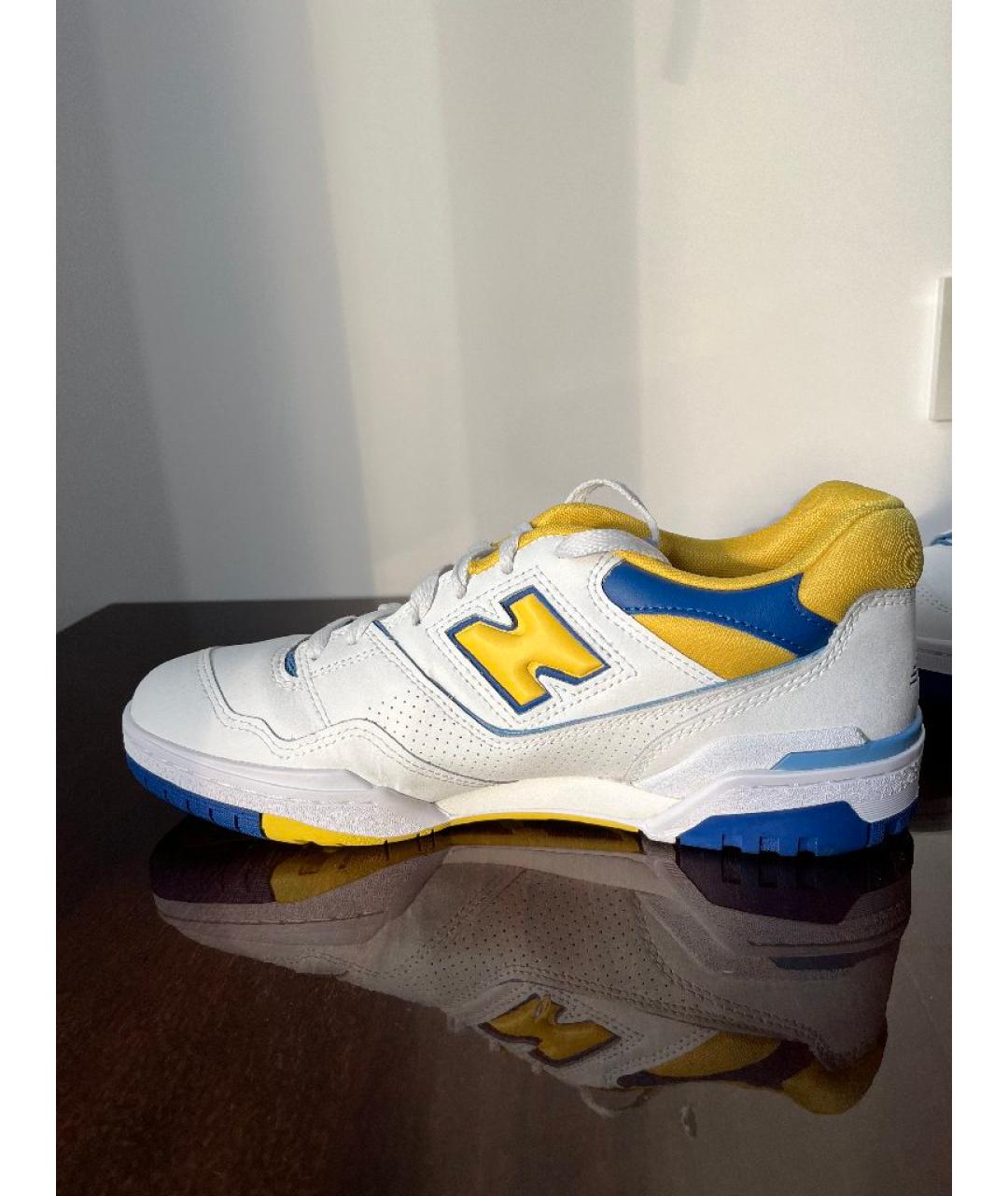 NEW BALANCE Белые кожаные низкие кроссовки / кеды, фото 9
