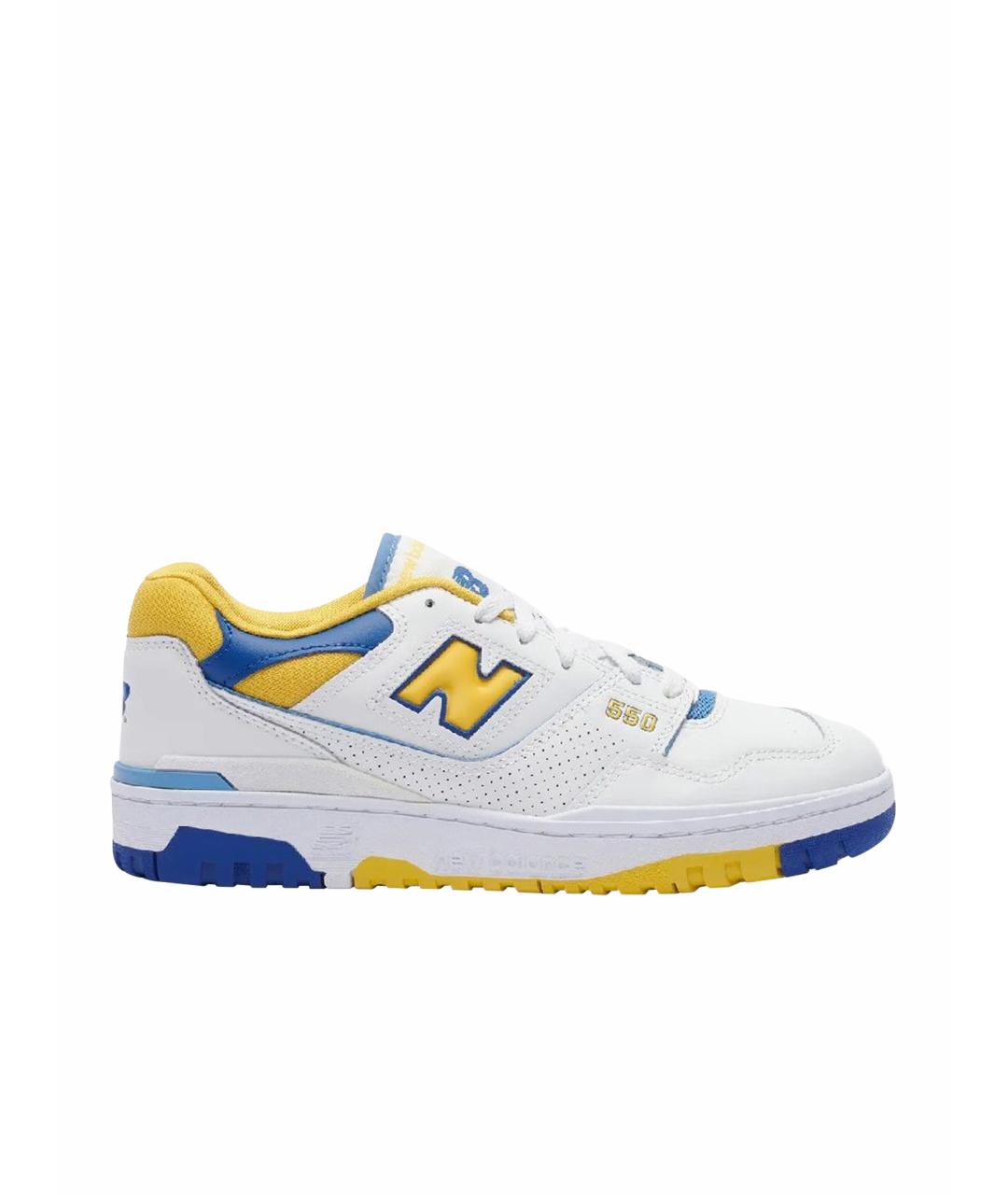 NEW BALANCE Белые кожаные низкие кроссовки / кеды, фото 10