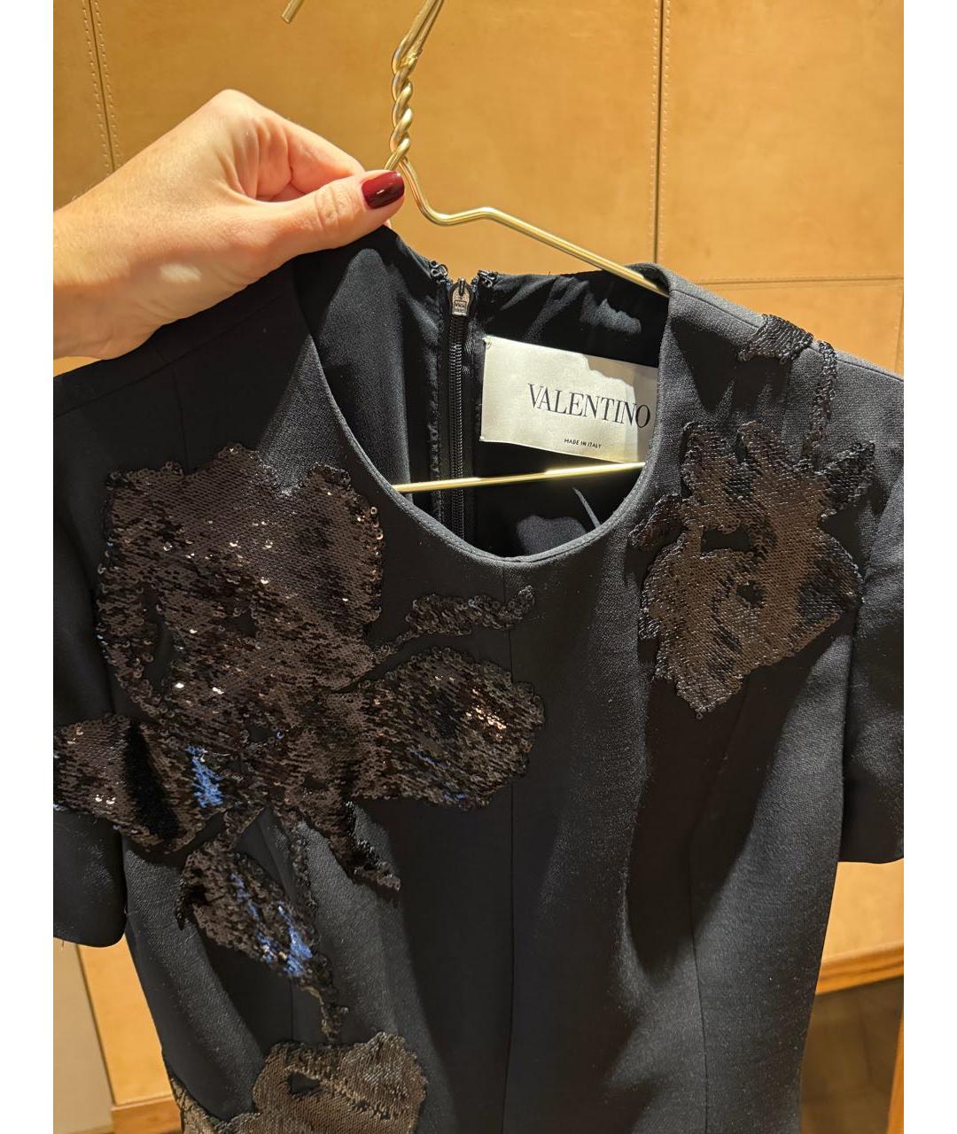 VALENTINO Черное шерстяное вечернее платье, фото 3