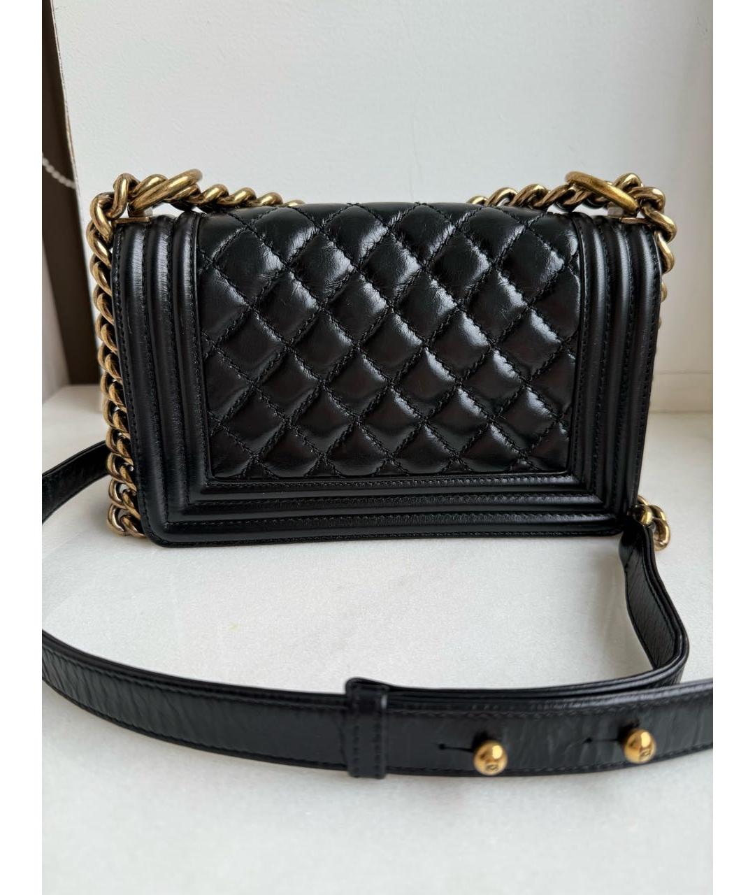 CHANEL Черная кожаная сумка через плечо, фото 3
