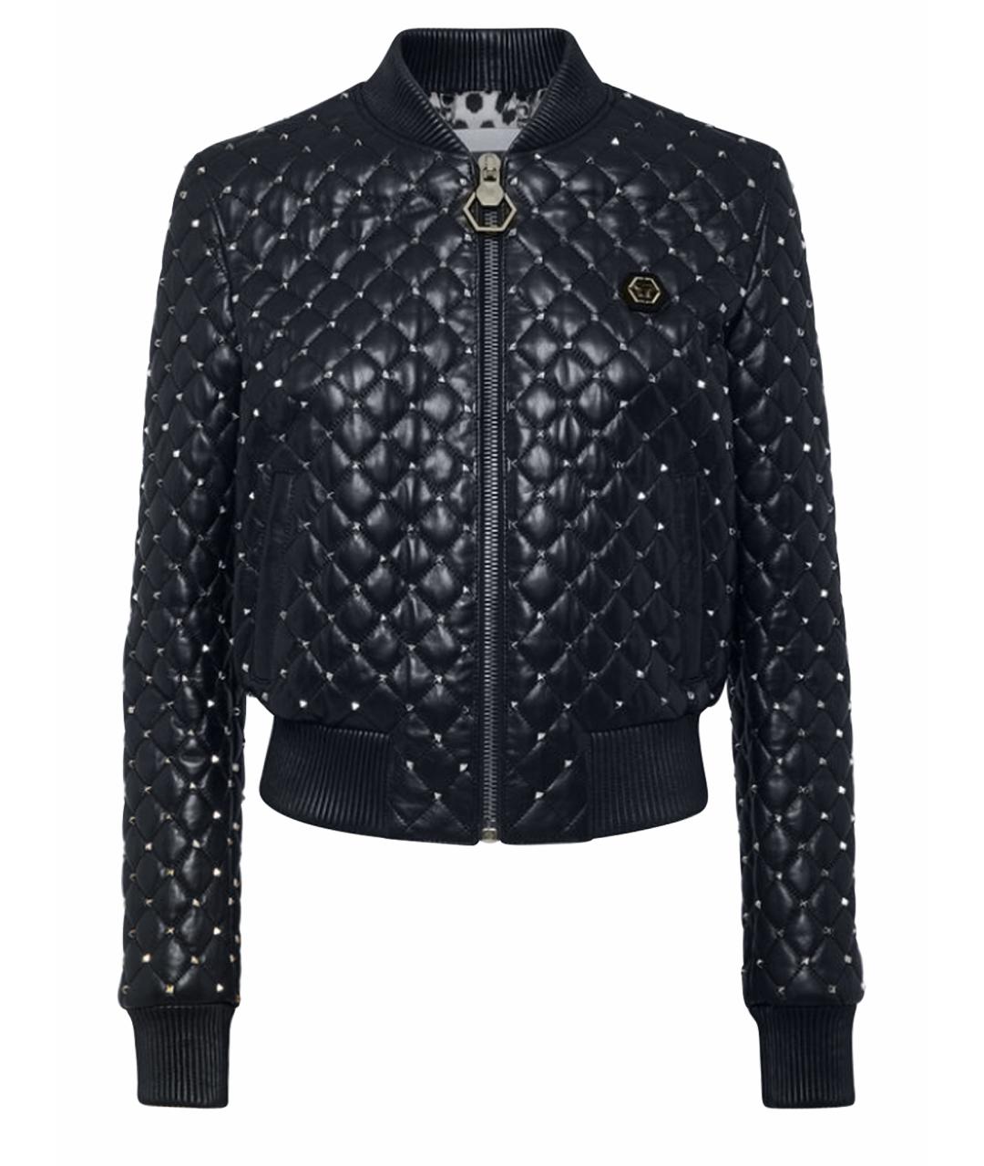 PHILIPP PLEIN Черная кожаная куртка, фото 1