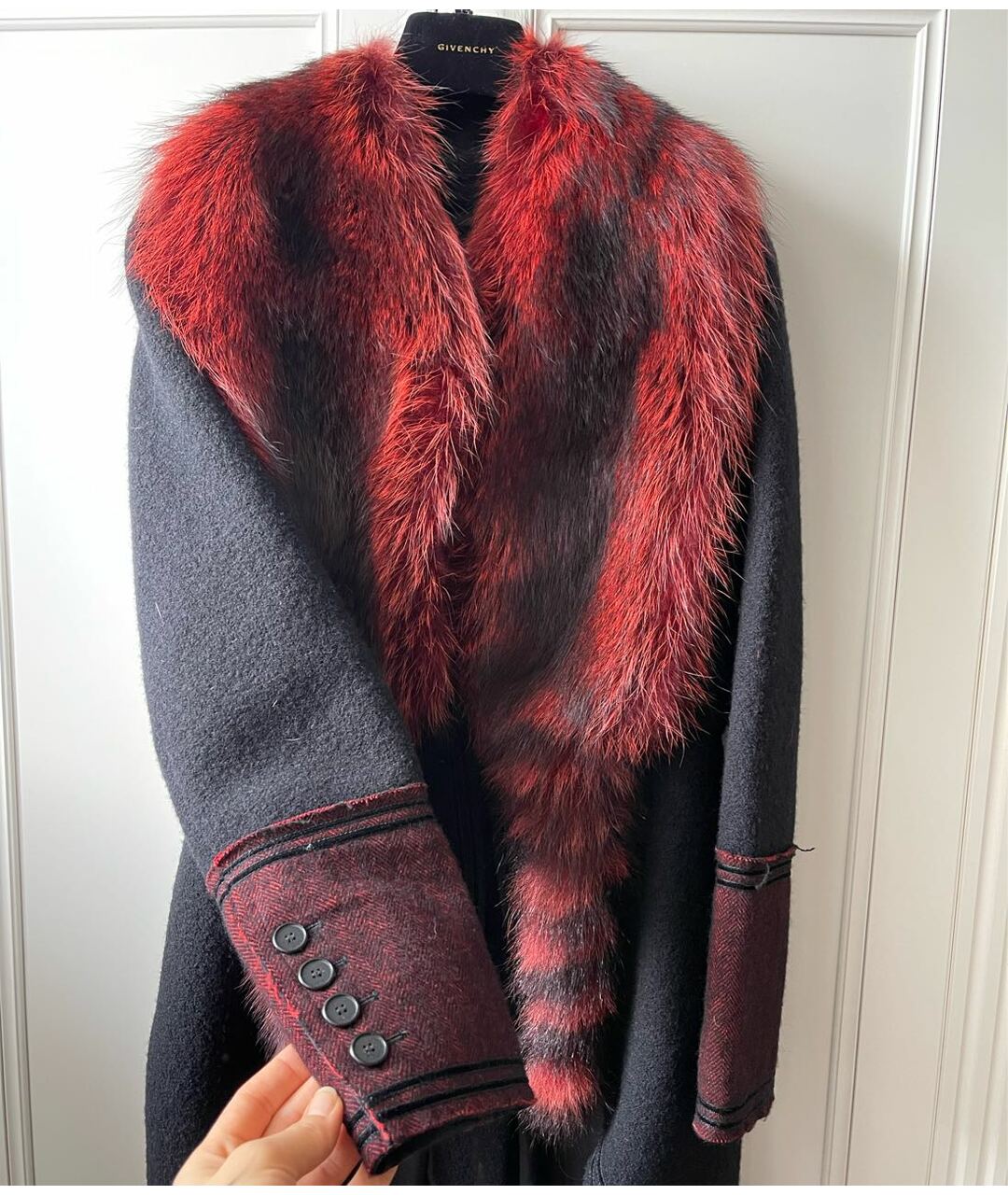 GIVENCHY Черное шерстяное пальто, фото 4
