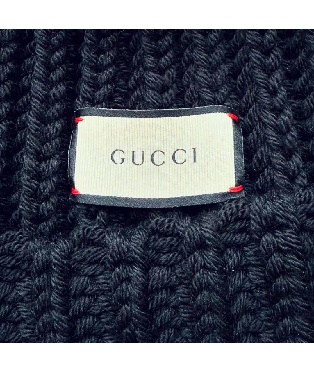 GUCCI Черная хлопковая шапка, фото 4