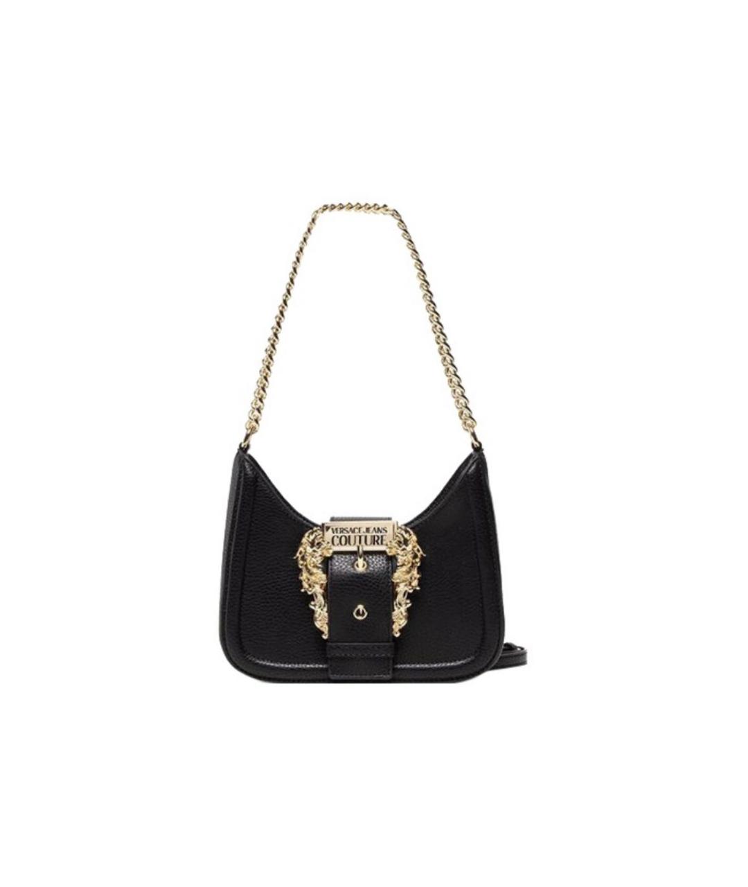 VERSACE JEANS COUTURE Черная сумка через плечо из искусственной кожи, фото 7
