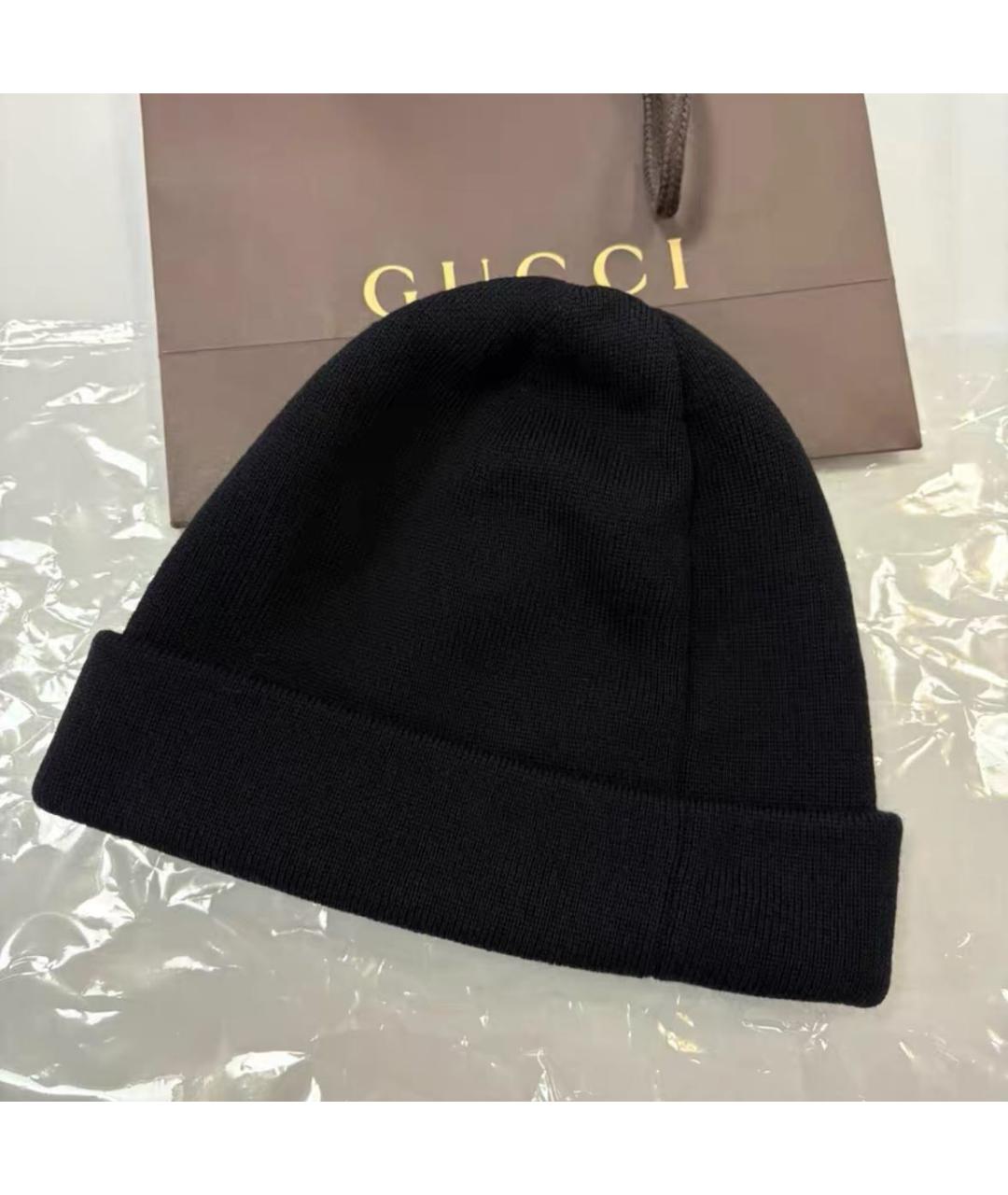 GUCCI Черная шапка, фото 4