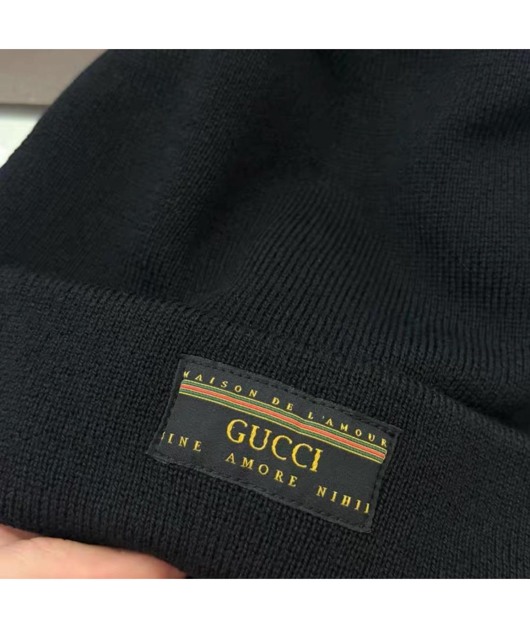 GUCCI Черная шапка, фото 3