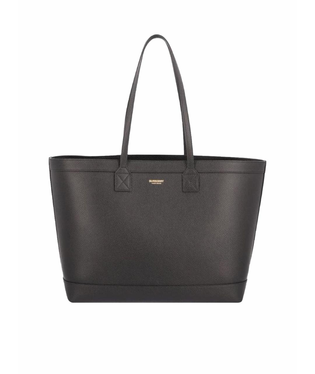BURBERRY Коричневая кожаная сумка тоут, фото 1