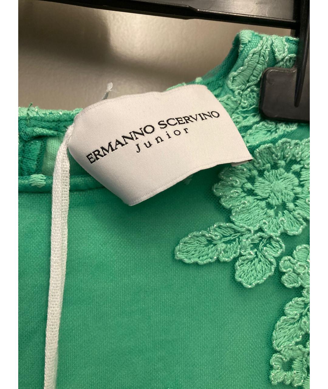ERMANNO SCERVINO Зеленый хлопковый футболка / топ, фото 3