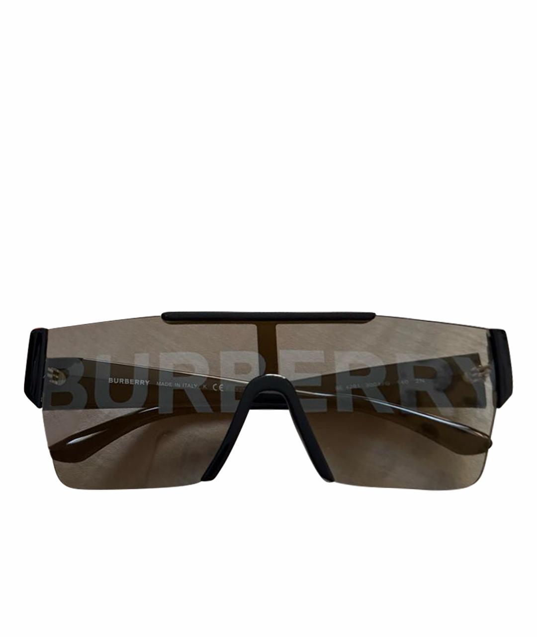 BURBERRY Черные пластиковые солнцезащитные очки, фото 1