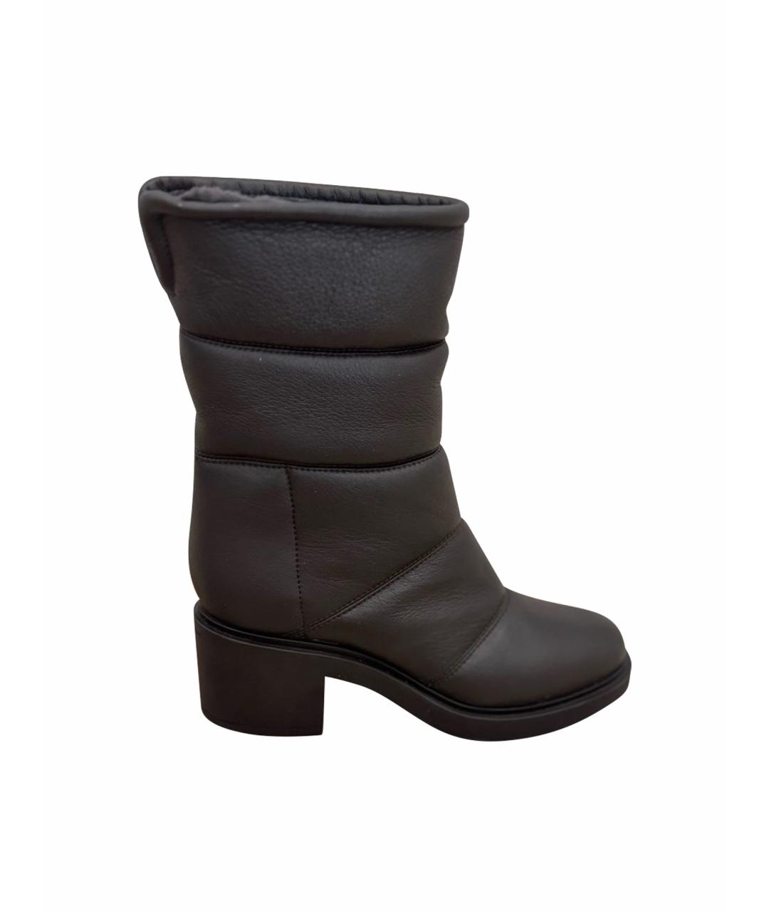 GIANVITO ROSSI Коричневые кожаные ботинки, фото 1