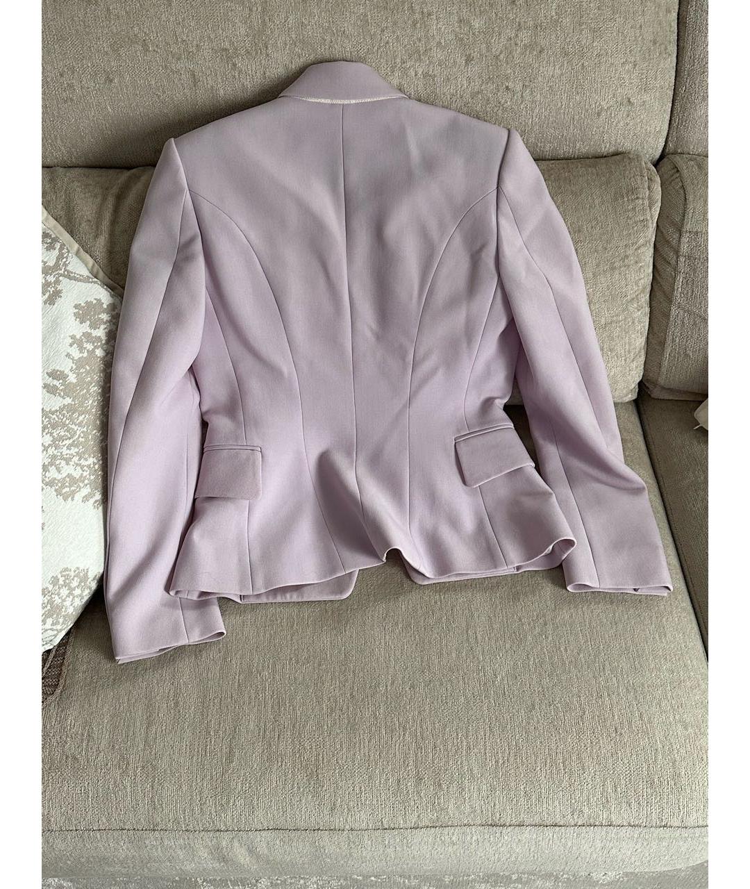 BALMAIN Фиолетовый шерстяной жакет/пиджак, фото 4