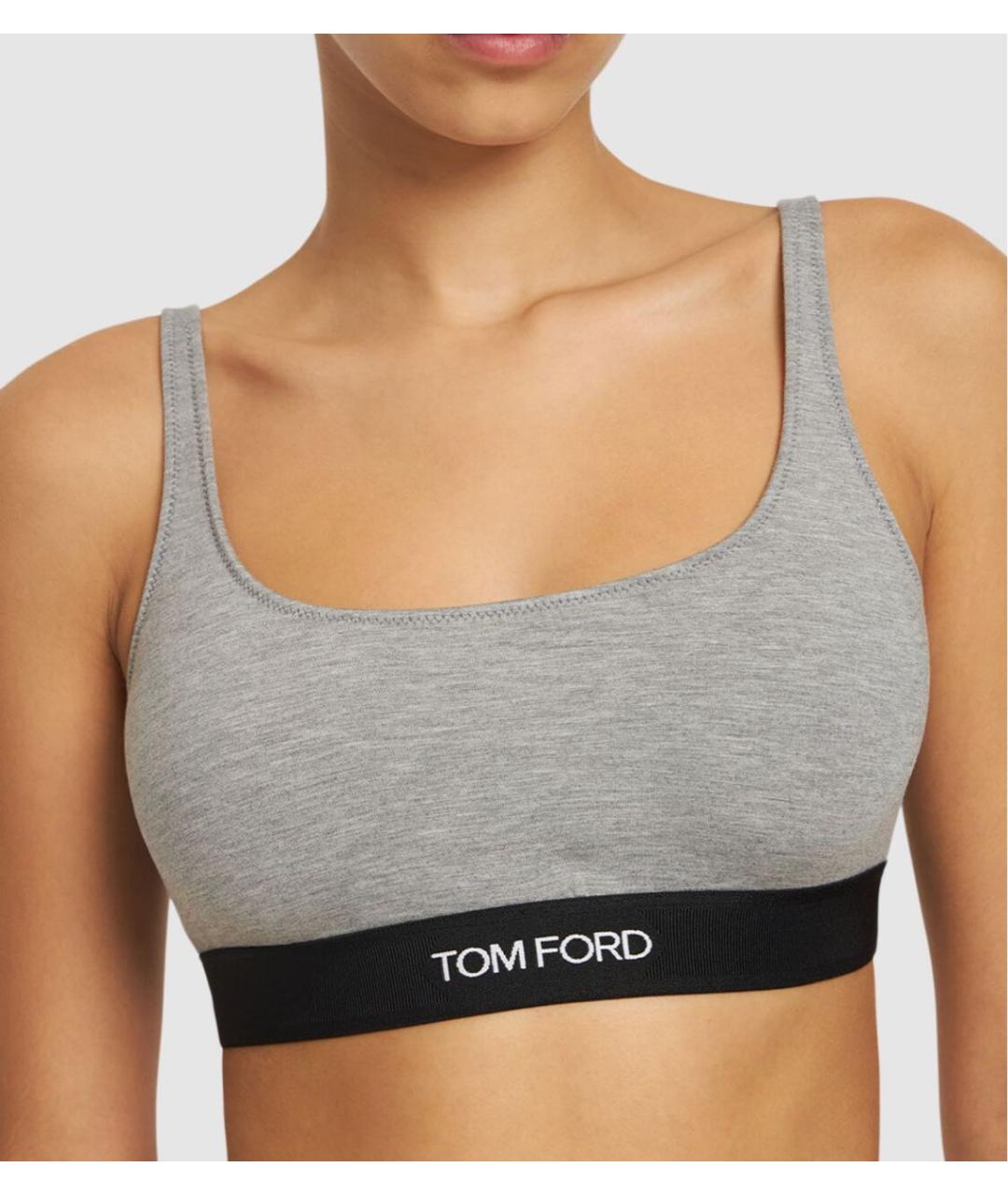 TOM FORD Серая хлопковая майка, фото 4