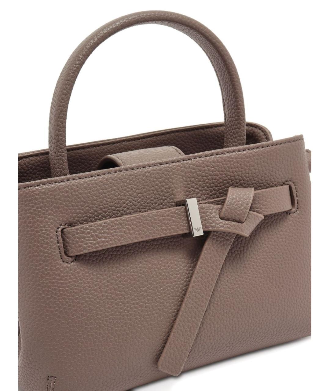 EMPORIO ARMANI Серая синтетическая сумка тоут, фото 2