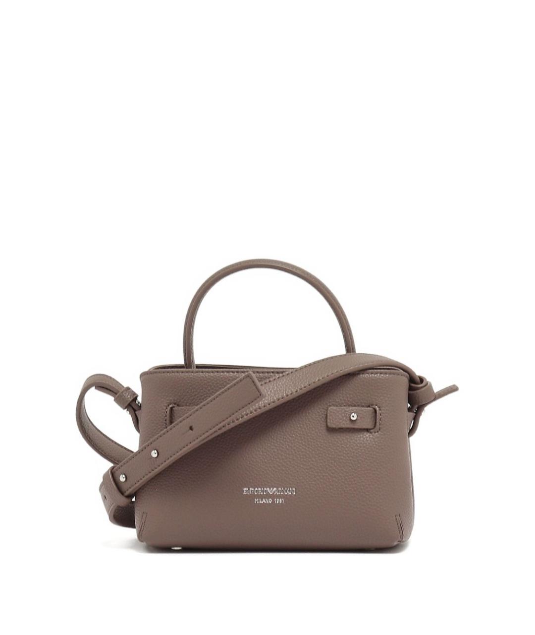 EMPORIO ARMANI Серая синтетическая сумка тоут, фото 3