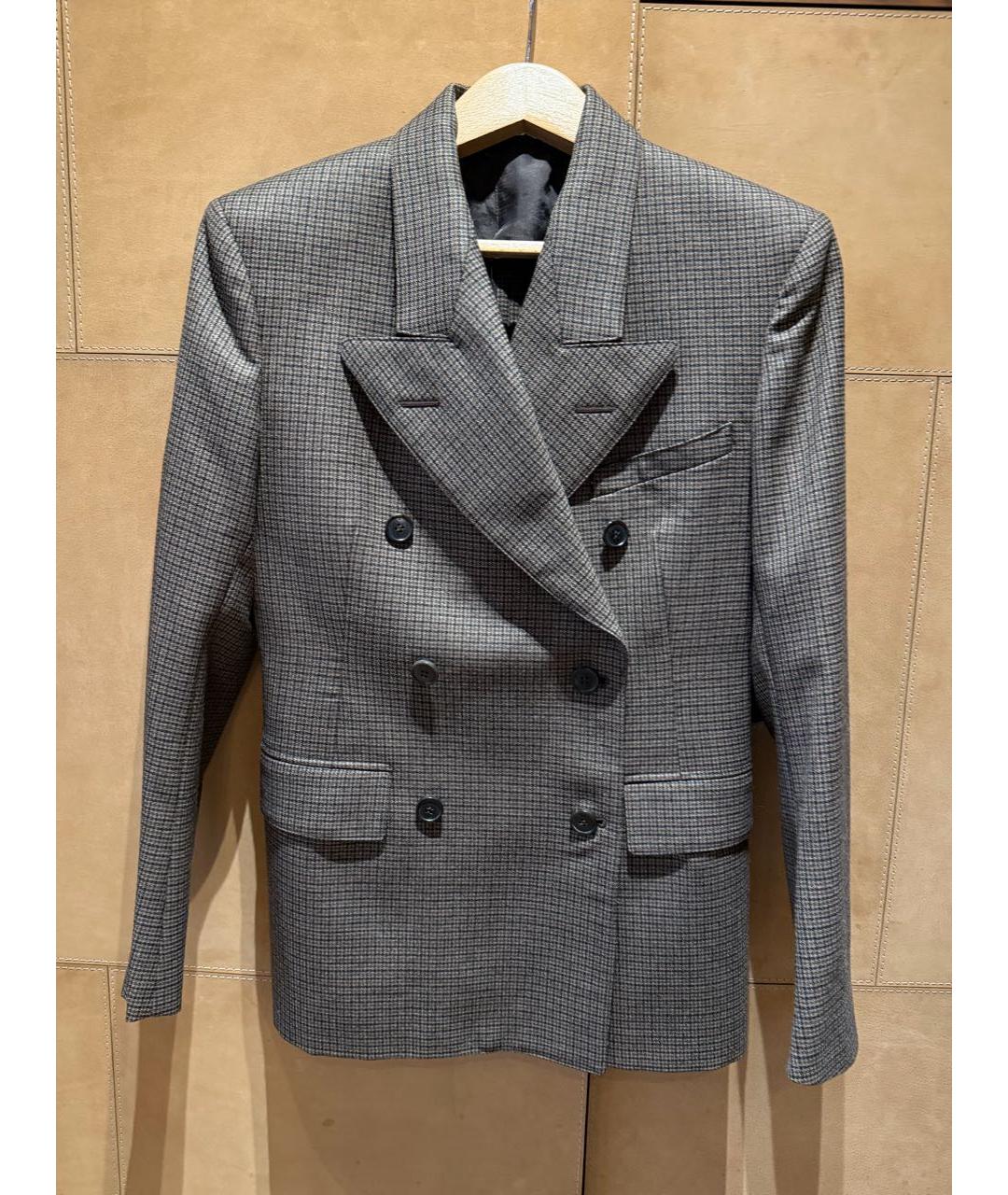 MAISON MARGIELA Коричневый шерстяной жакет/пиджак, фото 8