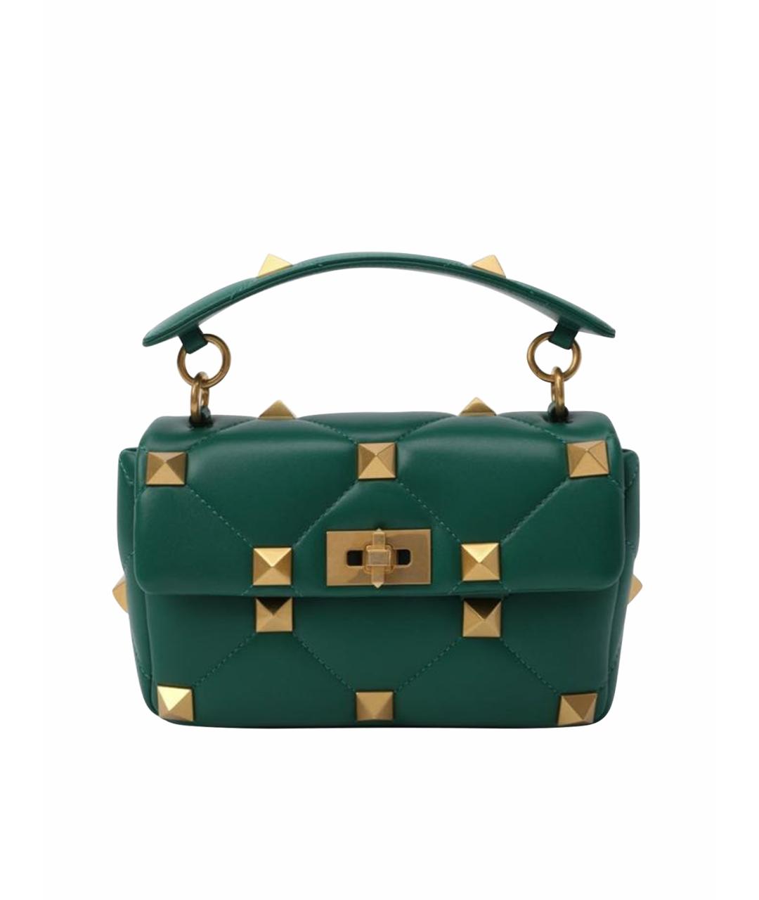 VALENTINO Зеленая кожаная сумка через плечо, фото 1