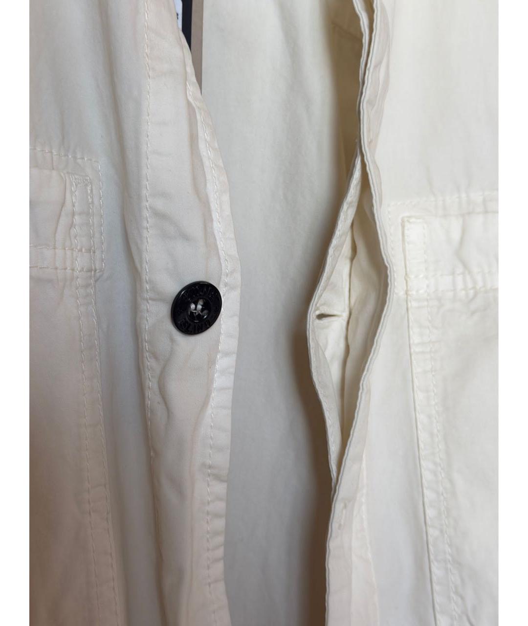 STONE ISLAND Бежевая хлопковая кэжуал рубашка, фото 3