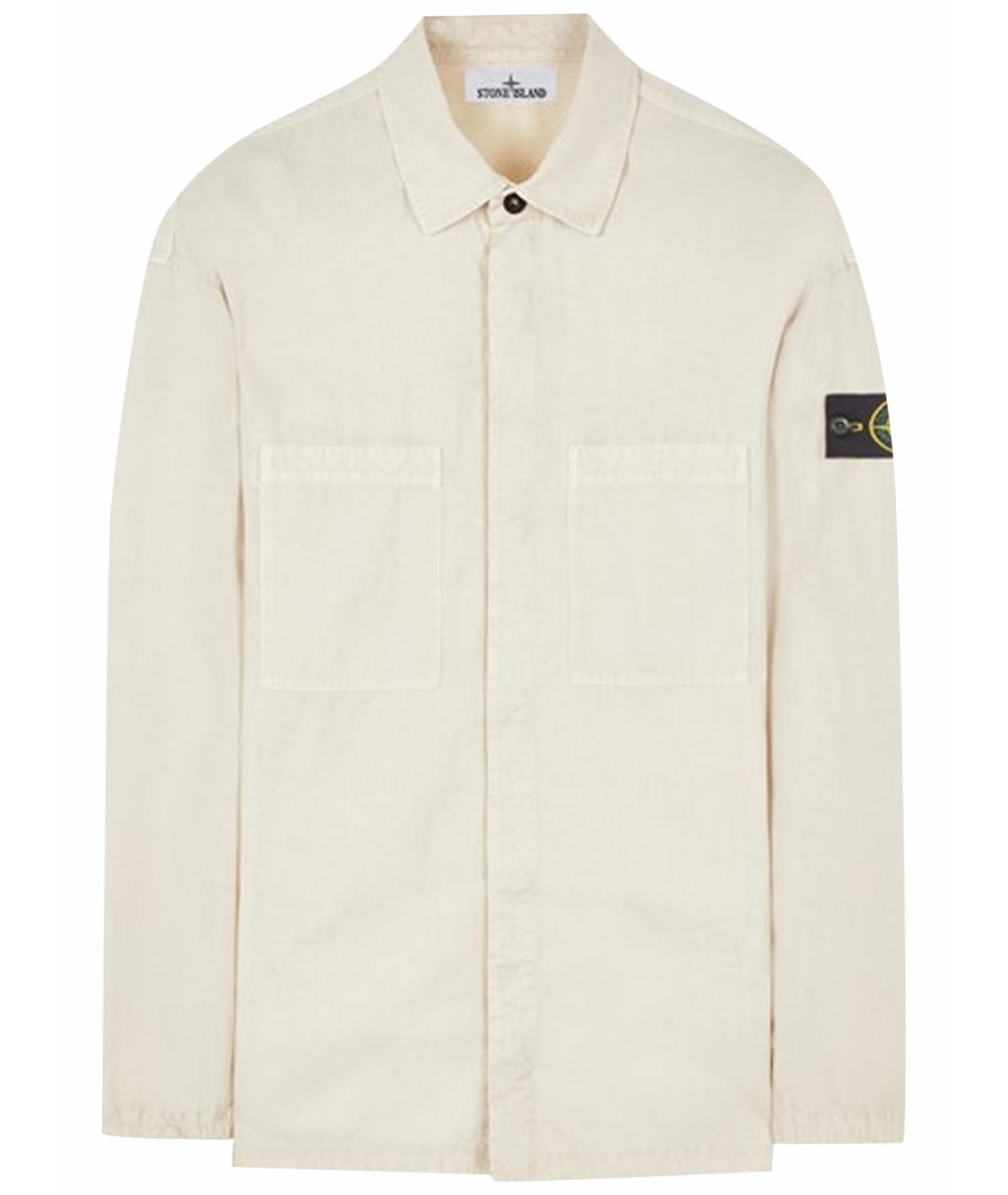 STONE ISLAND Бежевая хлопковая кэжуал рубашка, фото 1