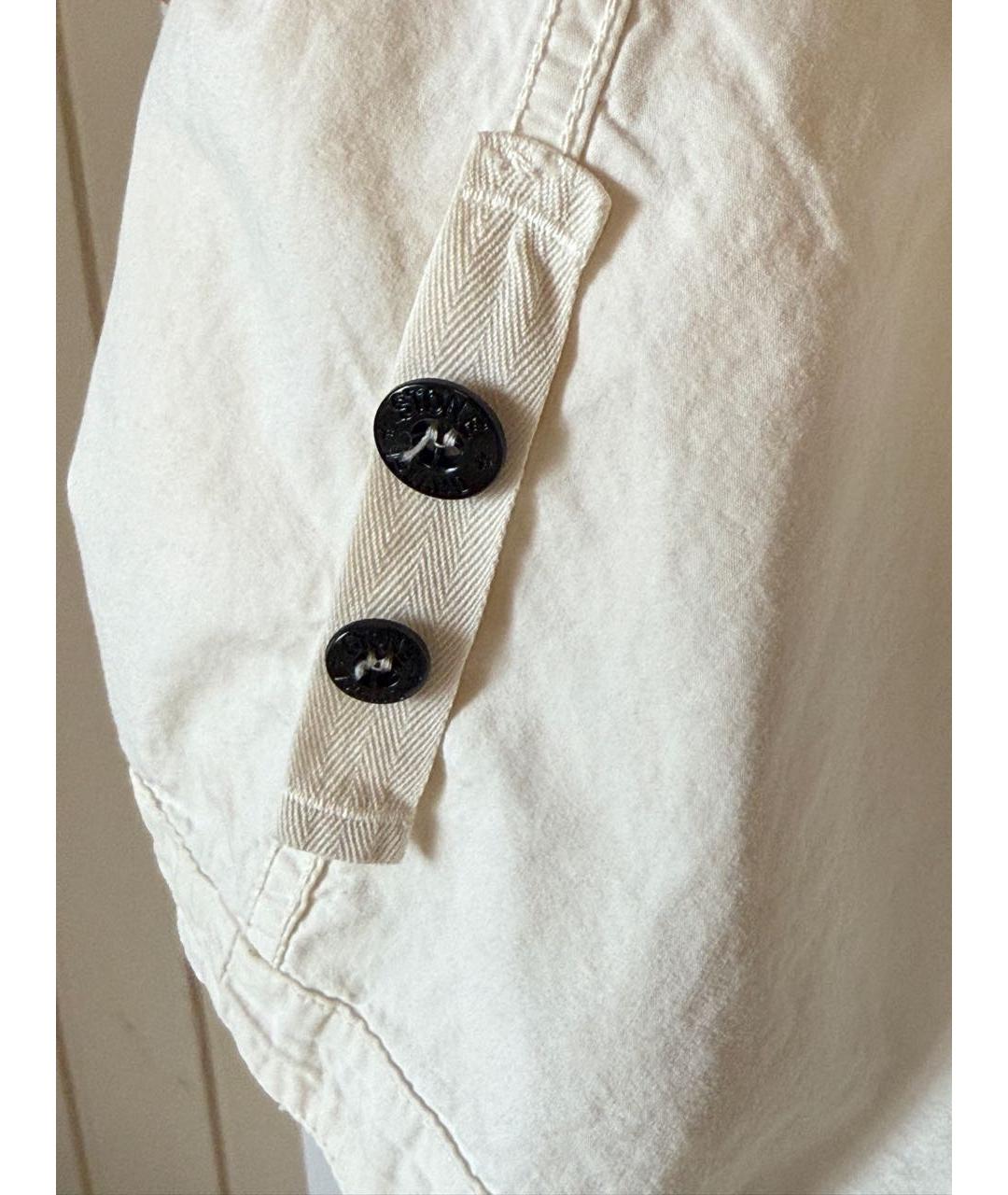 STONE ISLAND Бежевая хлопковая кэжуал рубашка, фото 6