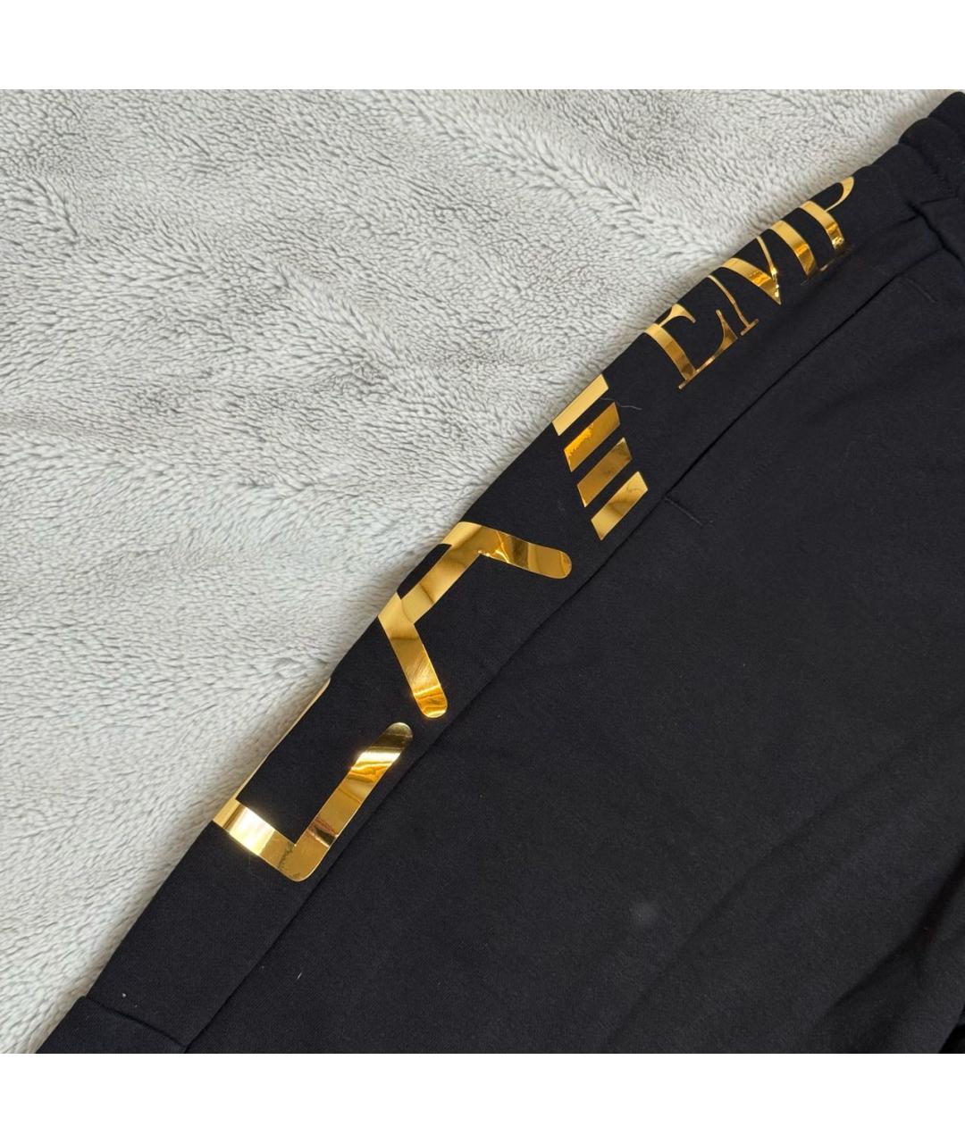 EMPORIO ARMANI Черные хлопковые повседневные брюки, фото 5