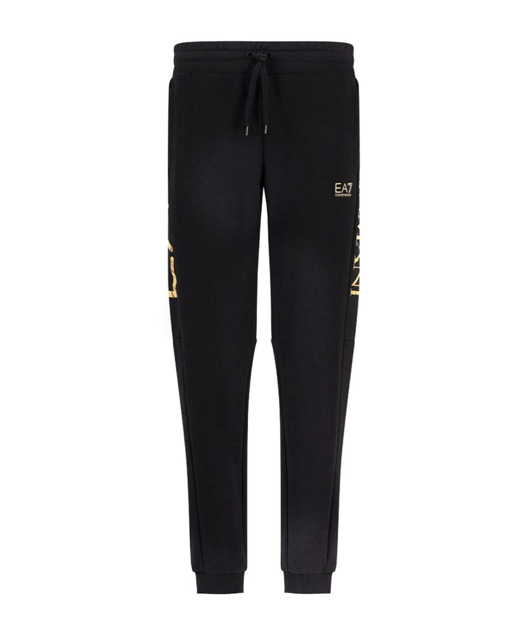 EMPORIO ARMANI Черные хлопковые повседневные брюки, фото 1