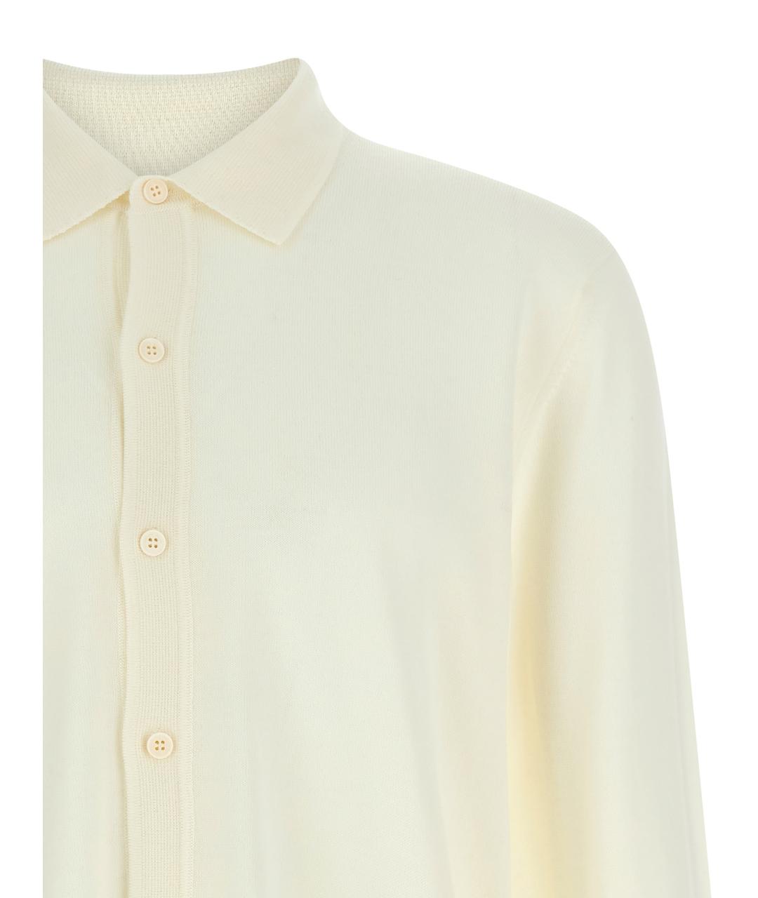 ROBERTO COLLINA Бежевый шерстяной кардиган, фото 3