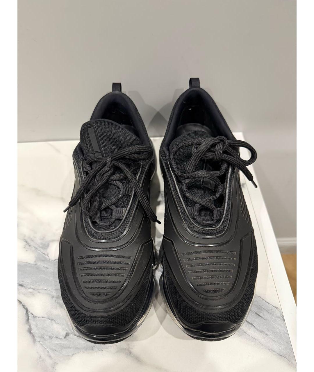 PRADA Черные резиновые низкие кроссовки / кеды, фото 2