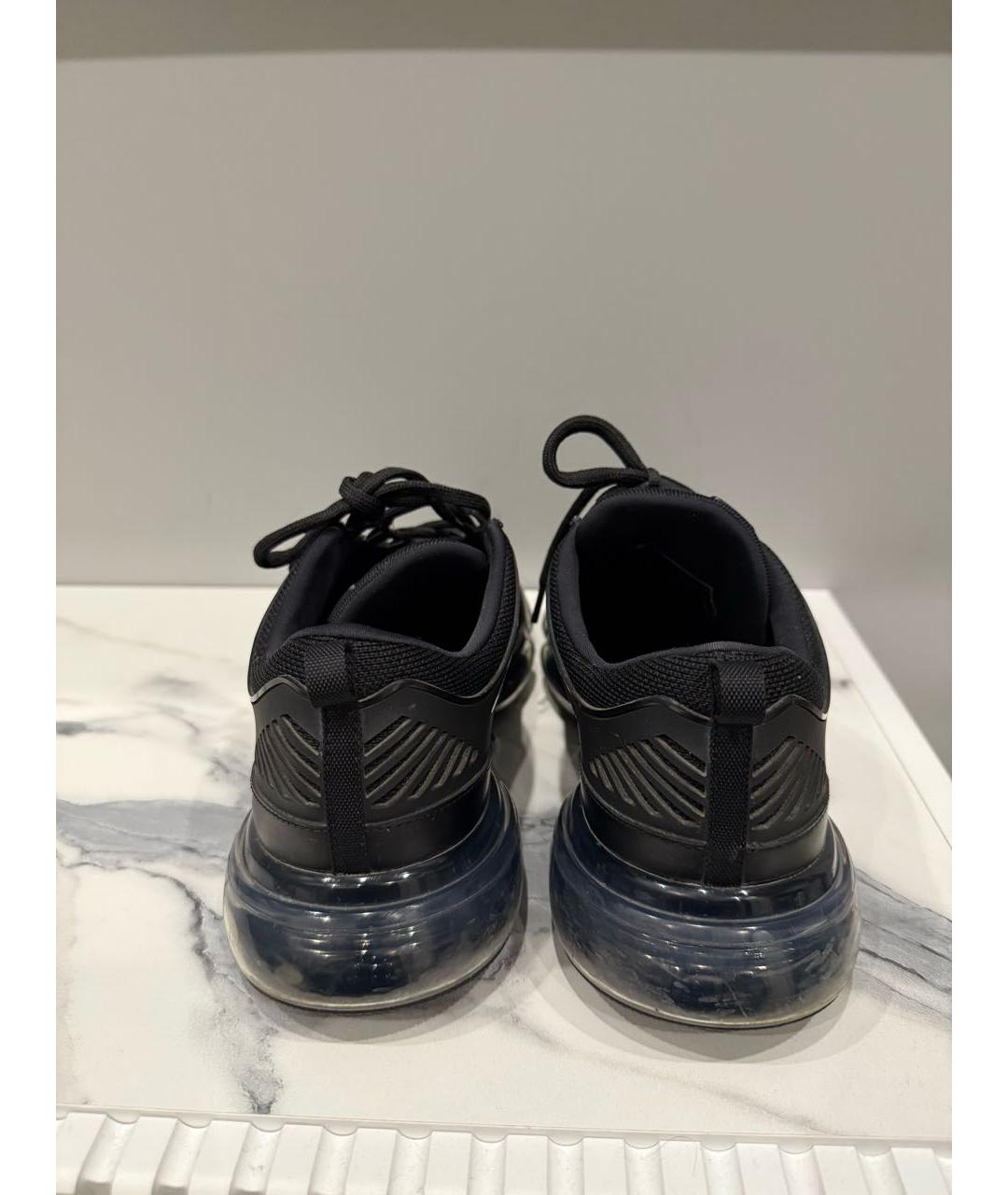 PRADA Черные резиновые низкие кроссовки / кеды, фото 4