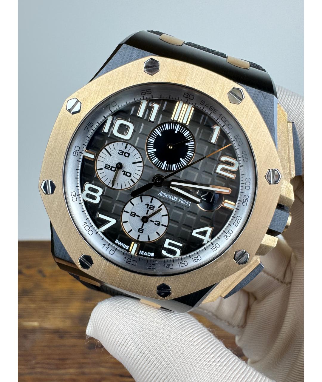 Audemars Piguet Черные часы из розового золота, фото 2