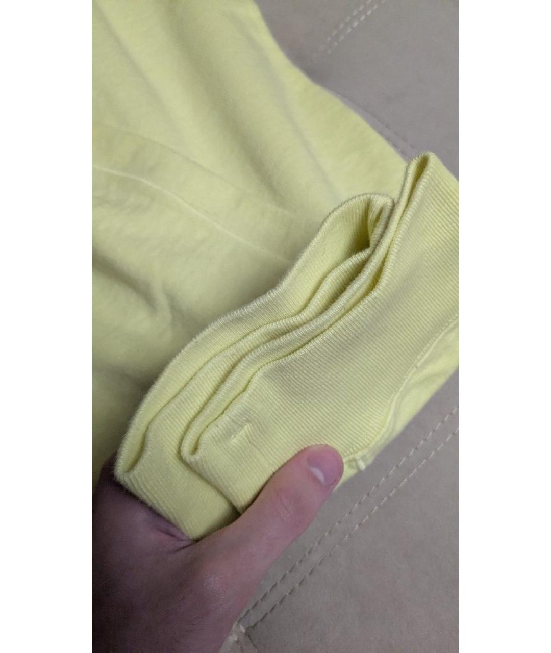 STONE ISLAND Желтые хлопковые повседневные брюки, фото 3