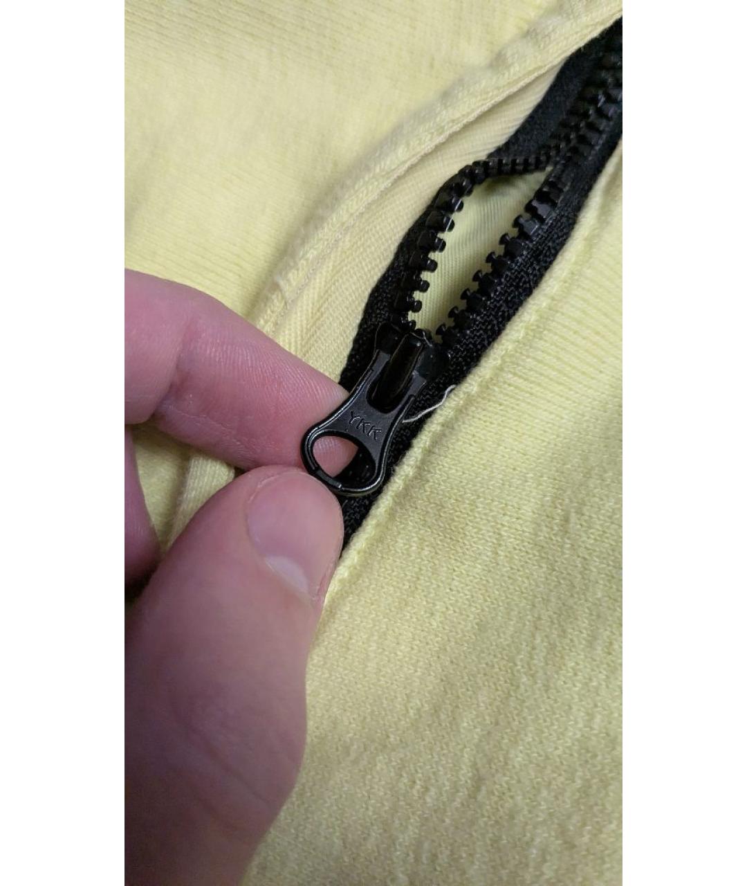 STONE ISLAND Желтые хлопковые повседневные брюки, фото 5