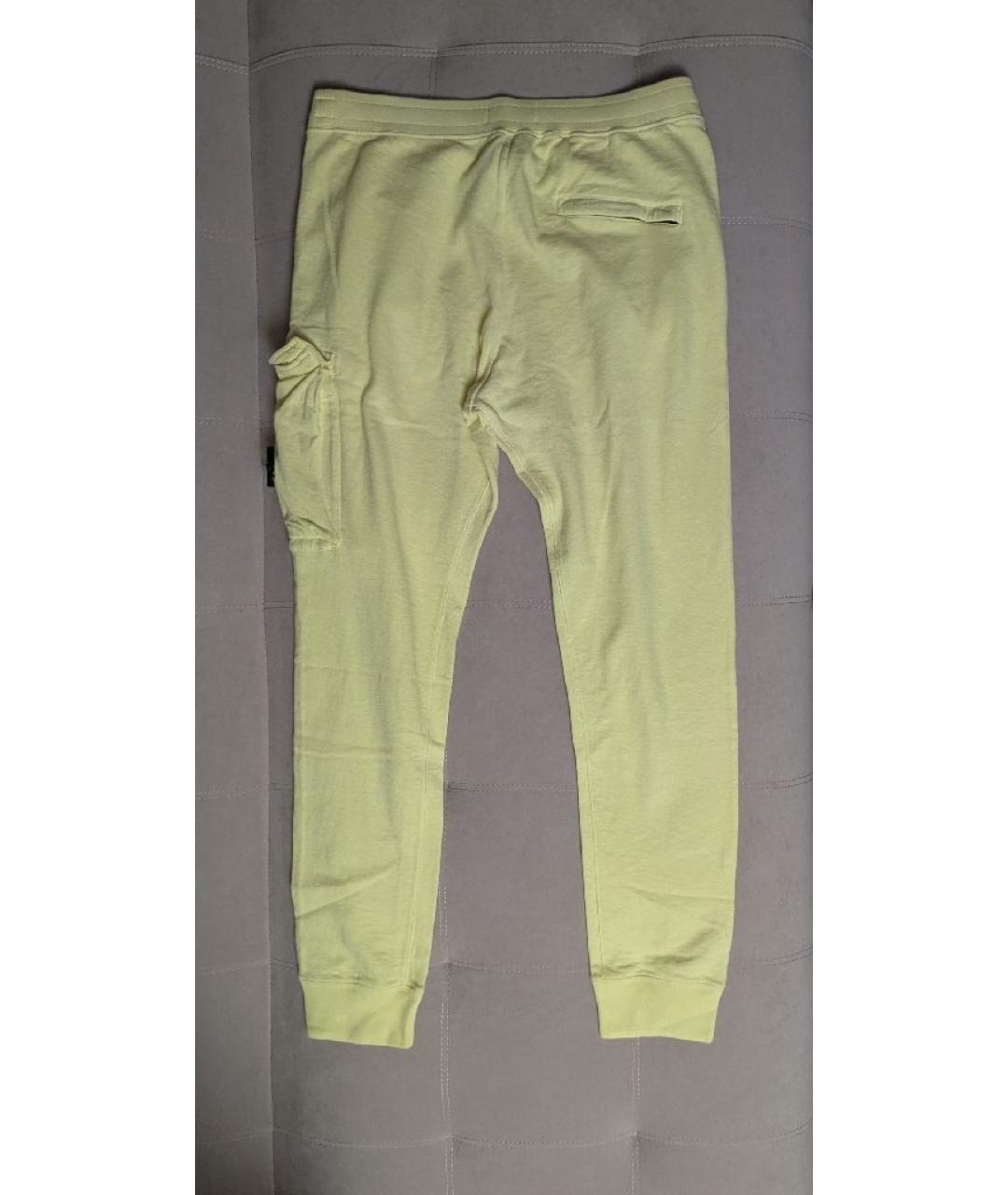 STONE ISLAND Желтые хлопковые повседневные брюки, фото 2