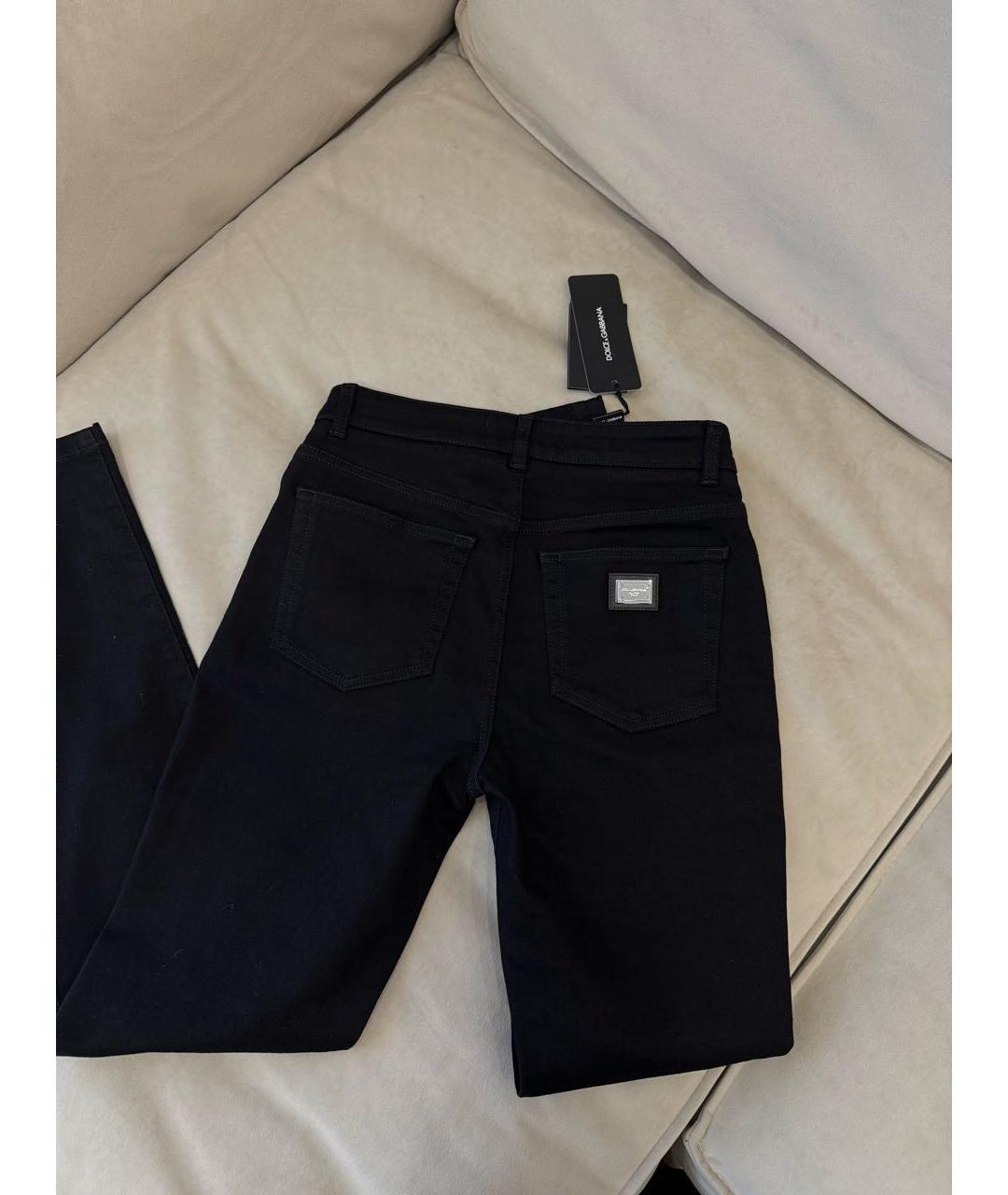 DOLCE&GABBANA Черные хлопковые прямые джинсы, фото 6