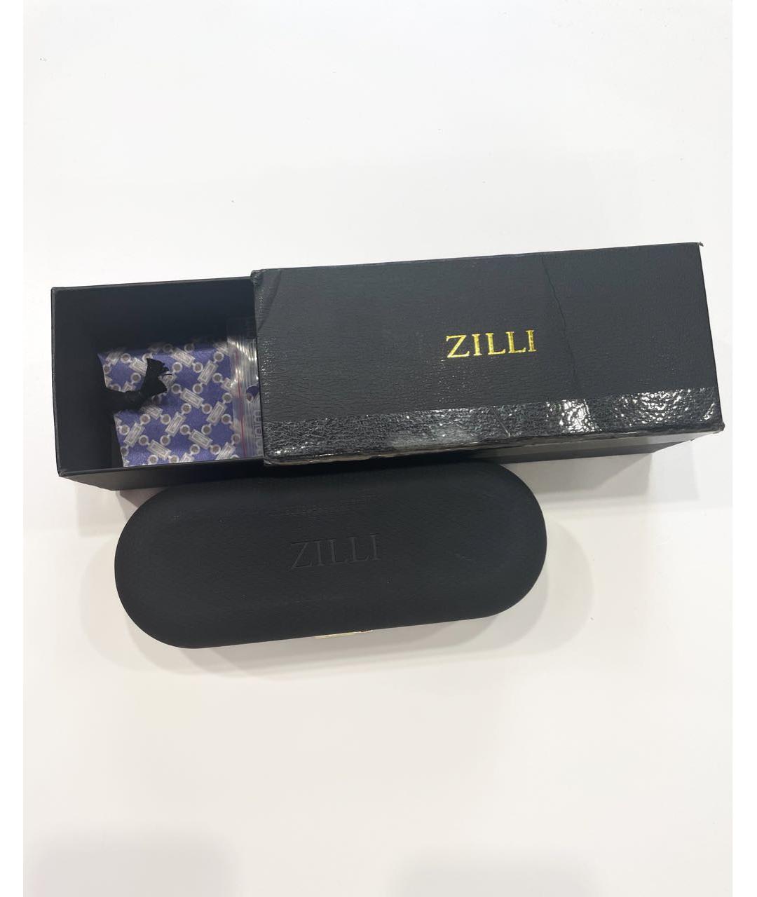 ZILLI Золотые металлические солнцезащитные очки, фото 5