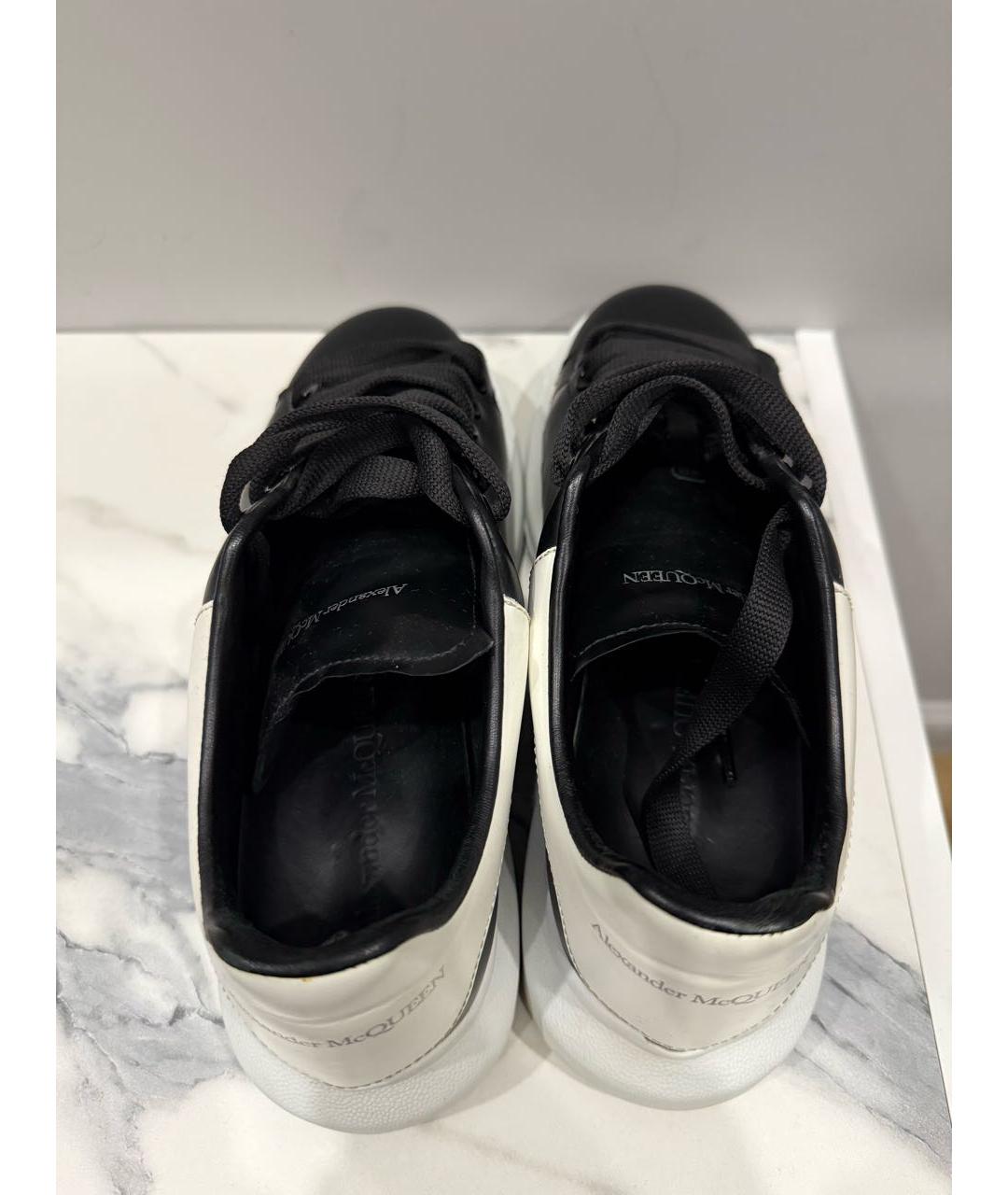 ALEXANDER MCQUEEN Черные кожаные низкие кроссовки / кеды, фото 3