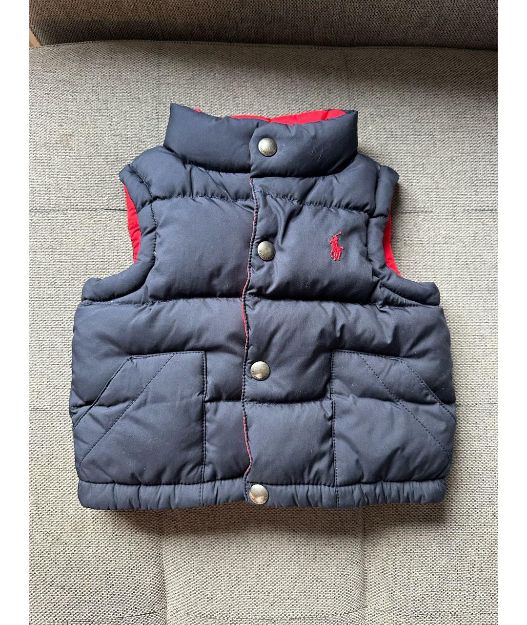 POLO RALPH LAUREN Темно-синий хлопковый жакет / жилет, фото 6