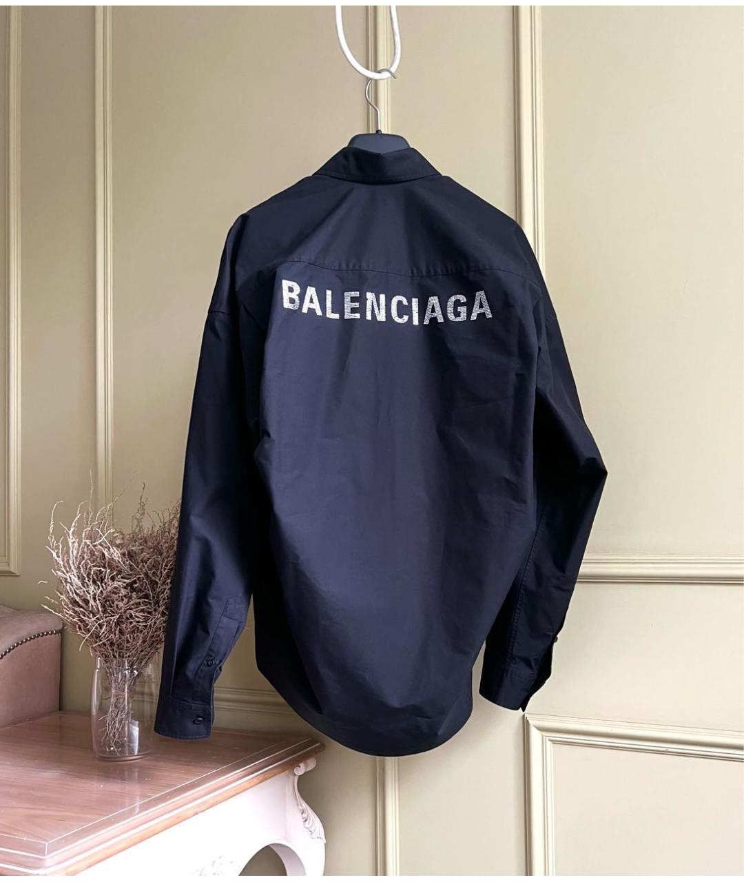 BALENCIAGA Черная хлопковая рубашка, фото 3