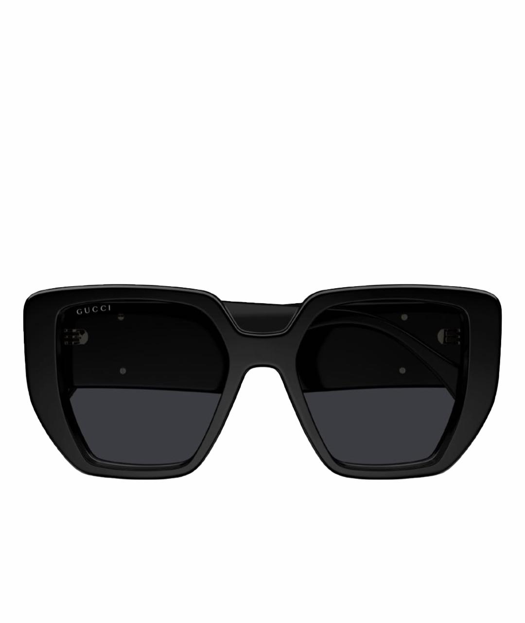 GUCCI Черные пластиковые солнцезащитные очки, фото 1