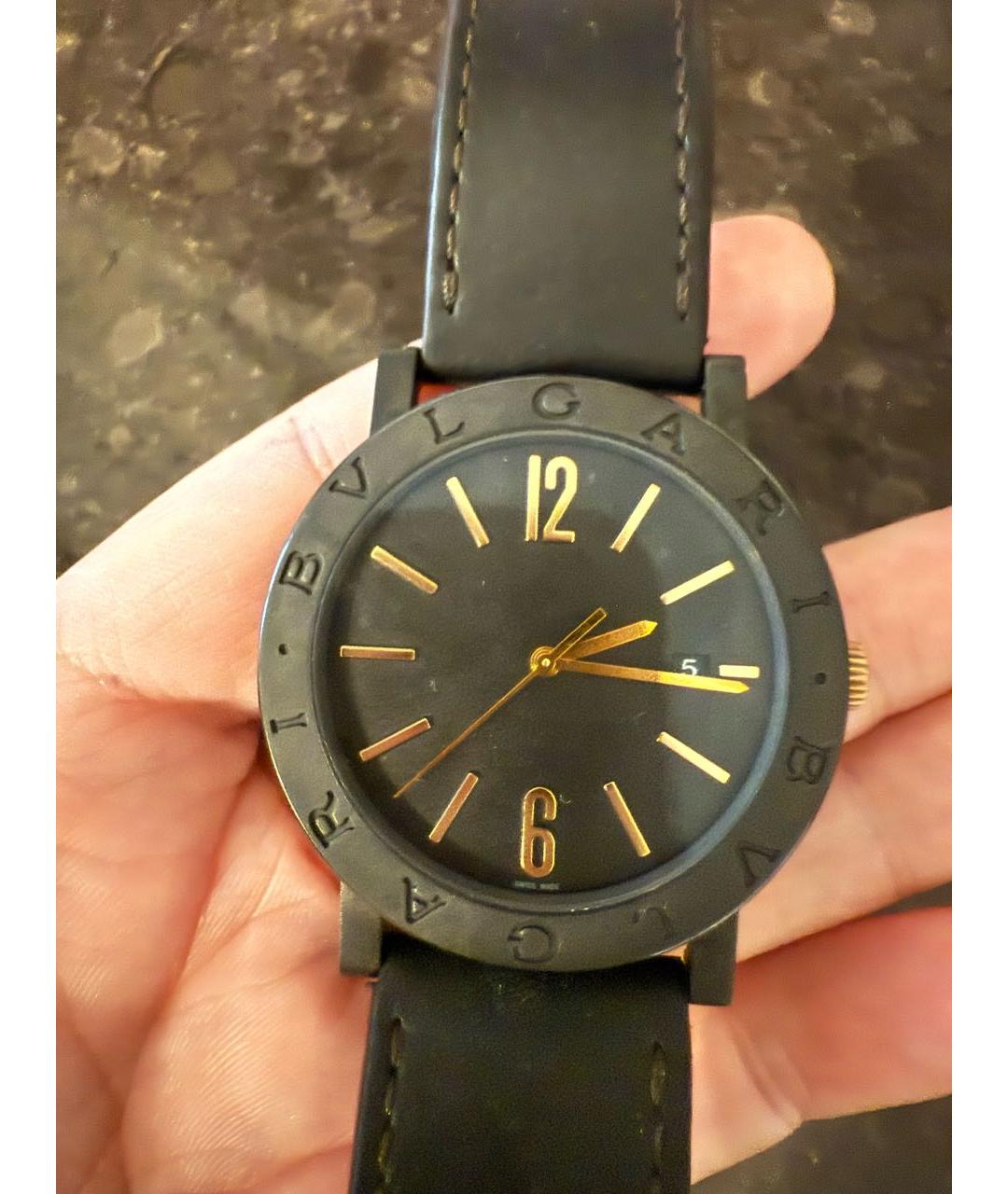BVLGARI Черные часы, фото 7