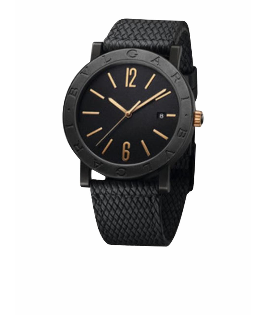 BVLGARI Черные часы, фото 1