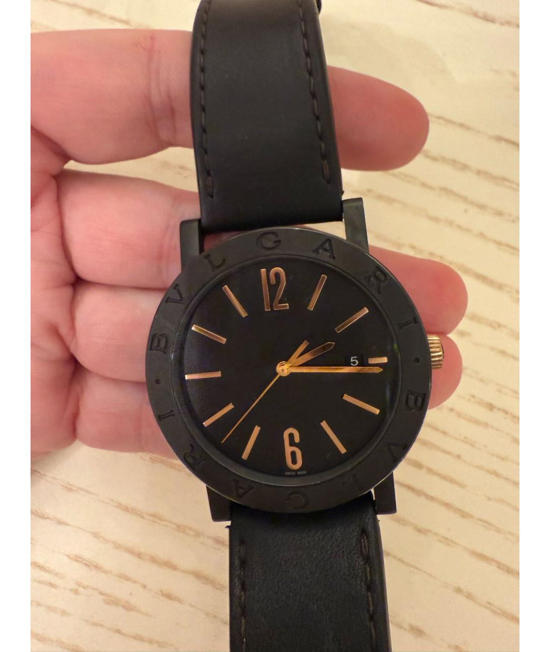 BVLGARI Черные часы, фото 2