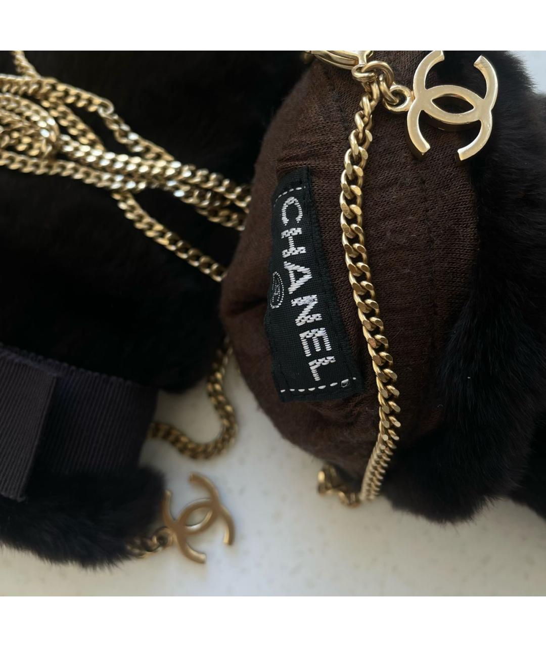 CHANEL Коричневые варежки, фото 5