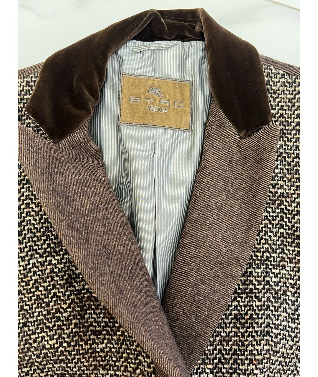 ETRO Коричневое шерстяное пальто, фото 3