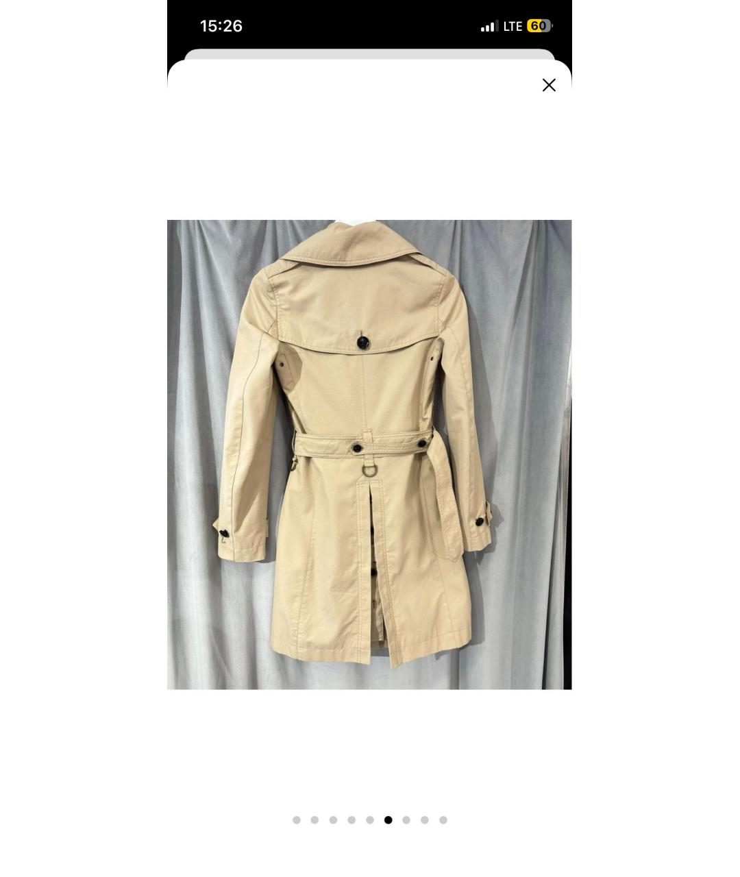 BURBERRY Бежевый тренч/плащ, фото 4