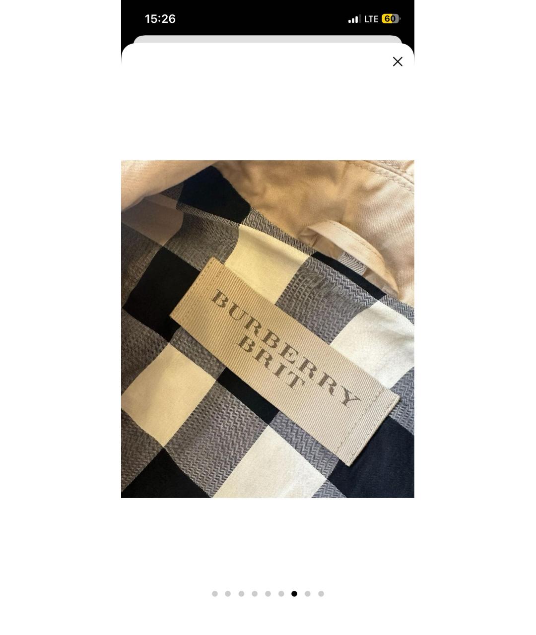 BURBERRY Бежевый тренч/плащ, фото 3