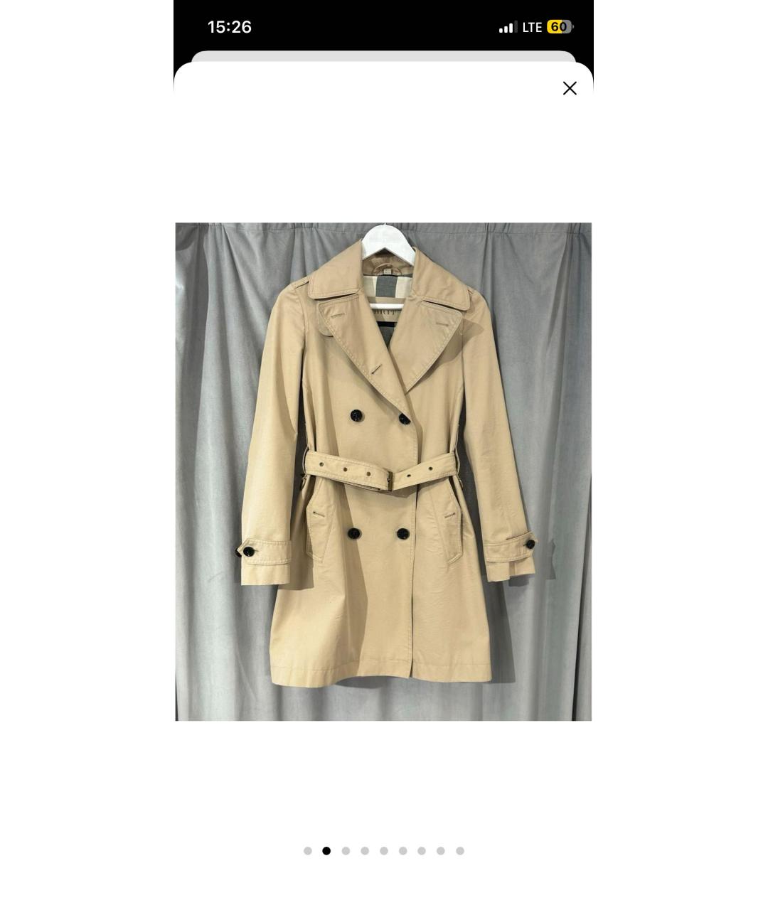 BURBERRY Бежевый тренч/плащ, фото 8