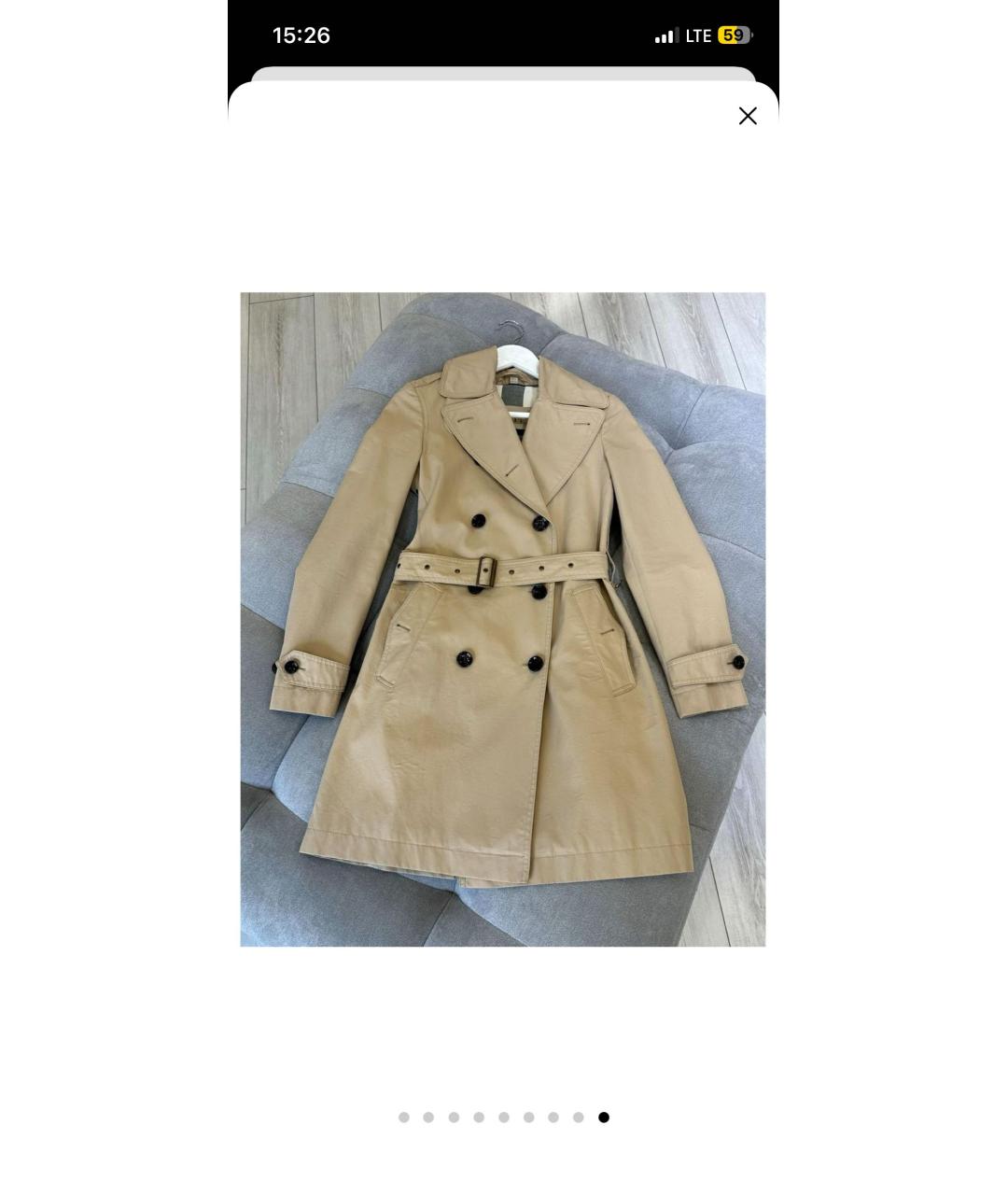 BURBERRY Бежевый тренч/плащ, фото 9